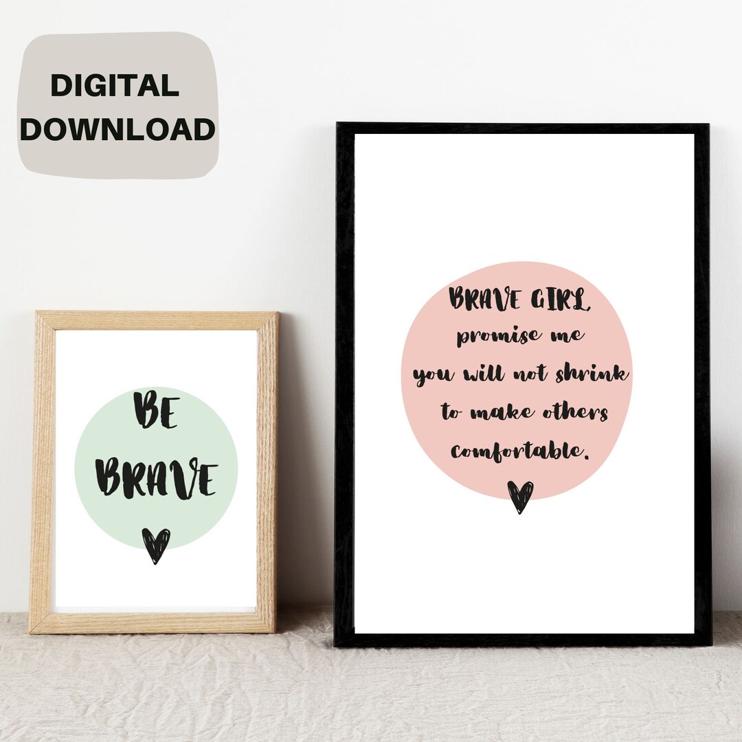 Digital Download, Inspirational Printable Wall Art - Set of 2, Women ...