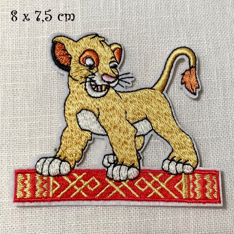 Iron-on embroidered patch badge Jungle ANIMAL, LION 9 x 8 cm Model of your choice Iron-on applique N°3 - 8 x 7,5 cm