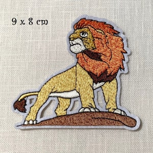 Iron-on embroidered patch badge Jungle ANIMAL, LION 9 x 8 cm Model of your choice Iron-on applique N°2 - 9 x 8 cm