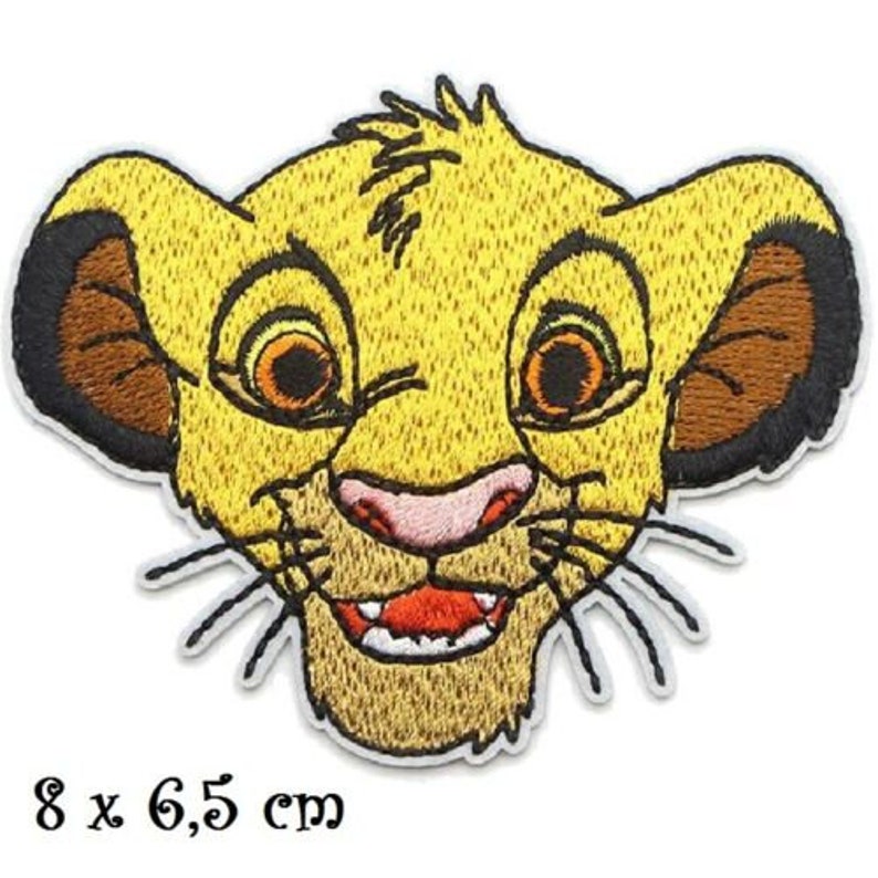 Iron-on embroidered patch badge Jungle ANIMAL, LION 9 x 8 cm Model of your choice Iron-on applique N°5 - 8 x 6,5 cm