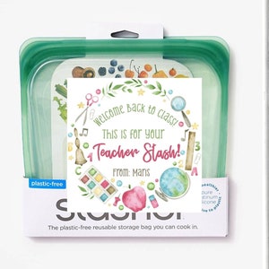 Teacher Stash, Welcome Back to School Gift Tag, First Day of School Teacher Gift, Digital Print
