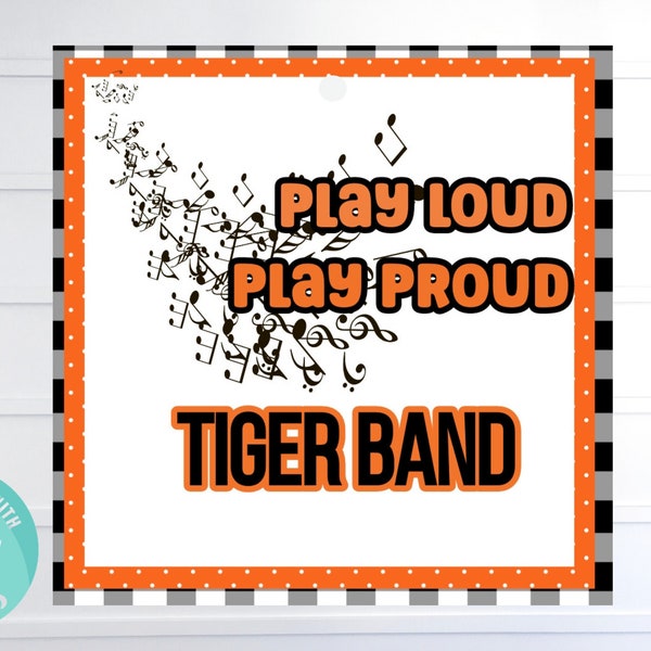 Editable- Marching Band Game Day Gift Tag, Marching Band Contest Gift Tag, High School Band Tag