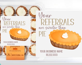 Editable Sweeter Than Pie Referral Tag – Real Estate Marketing (Digital Download)