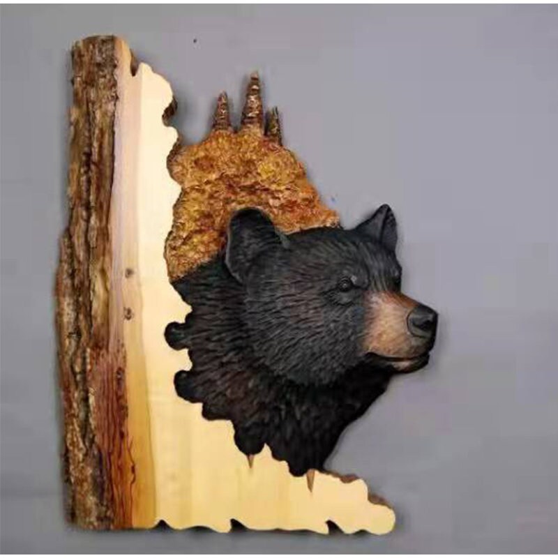 Animal Carving Wood Wall Hanging Sculpture Unique Home Decor - Etsy
