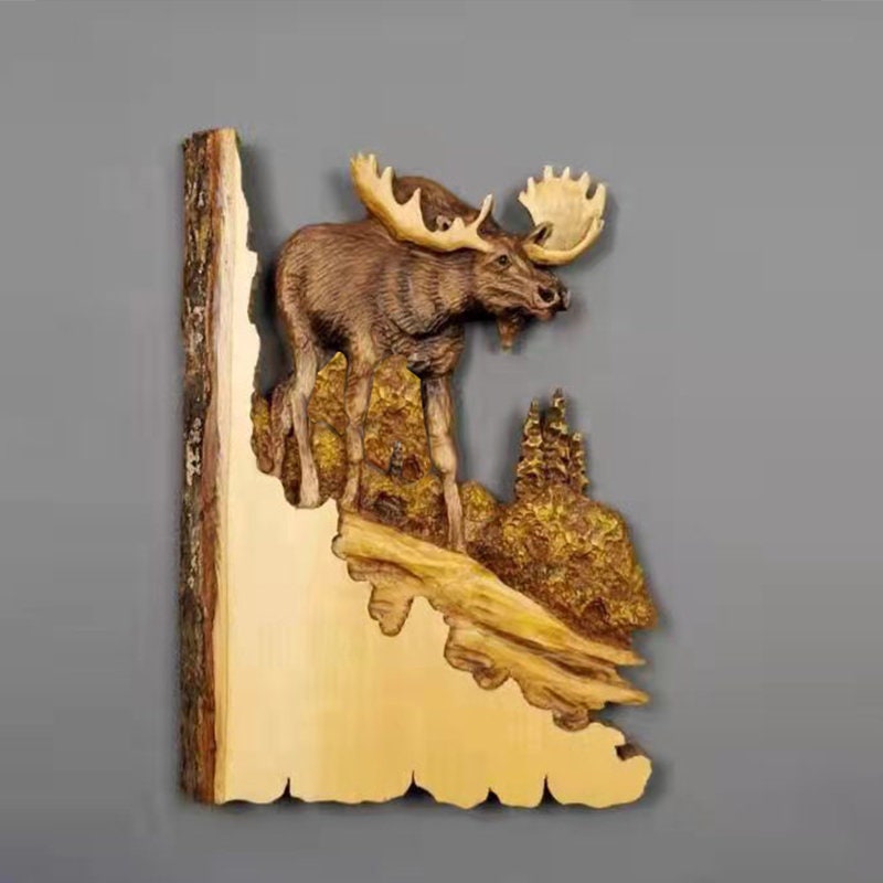 Animal Carving Wood Wall Hanging Sculpture Unique Home Decor - Etsy
