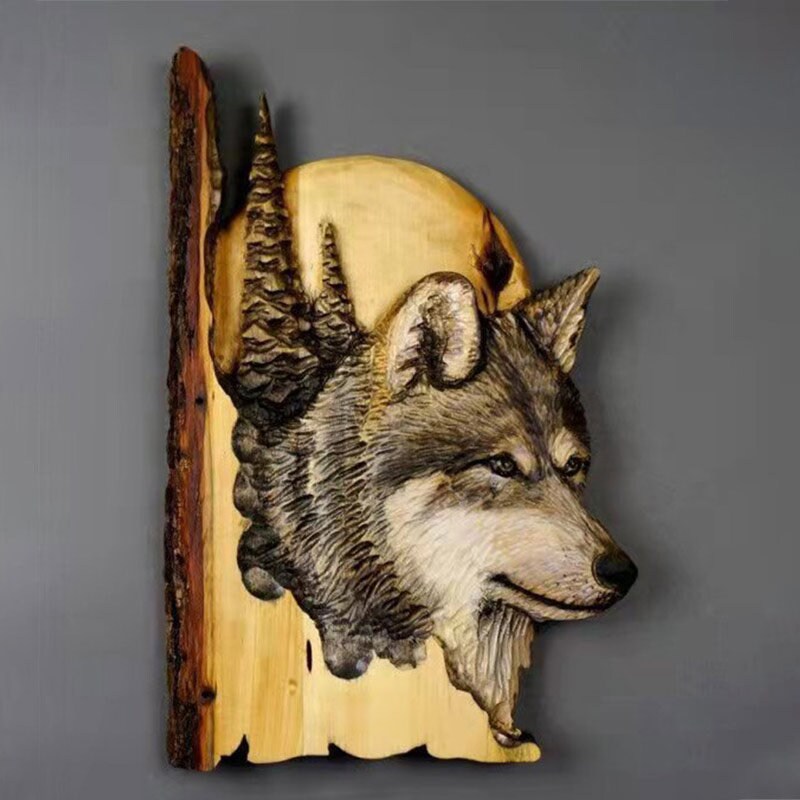 Animal Carving Wood Wall Hanging Sculpture Unique Home Decor - Etsy