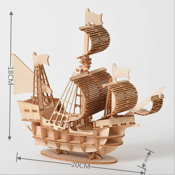 3D Wood Color Puzzles Models Child Assemble Building Blocks DIY Animal Ship Cars Fish Cat Dog Constructor Jigsaw handcraft gift.