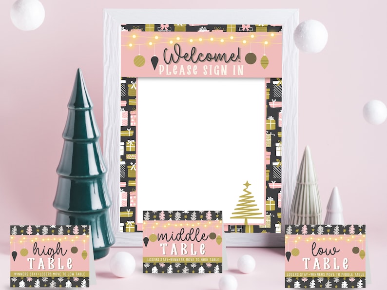 Printable Christmas Bunco Set With Scorecards, Tally Sheets, Table ...