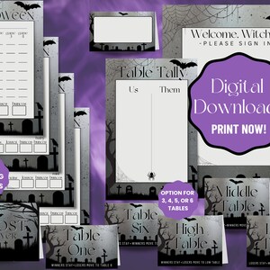 Printable Spooky Halloween Bunco Set With Score Sheets, Tally Sheets ...