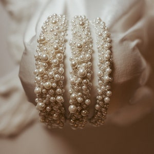 Serre-tête perles, couronne de perles, serre-tête mariage, accessoire mariée, couronne princesse image 8