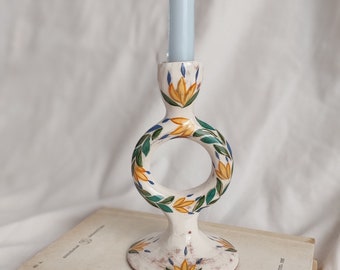 Handmade ceramic candle holder gift for her