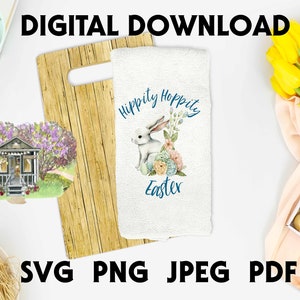 Hippity Hoppity Easter Bunny Digital Art | Sublimation, DTF, Print and Cut, Prints