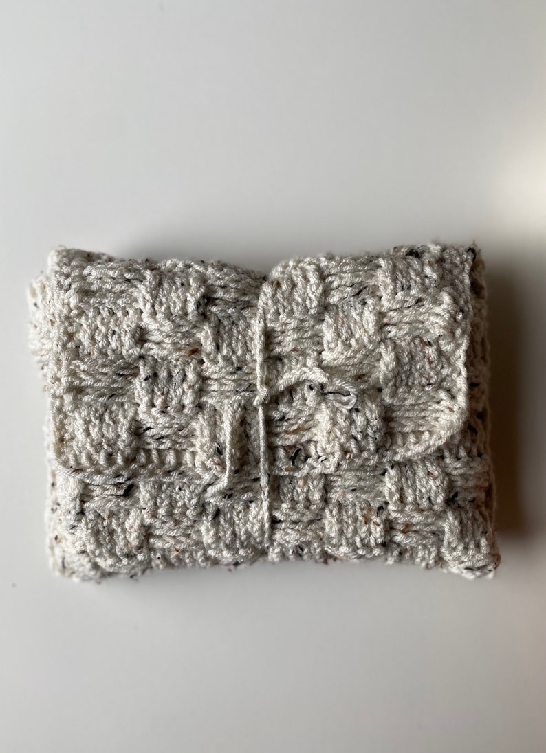 Handmade Neutral Crochet Woven Book Cover Etsy