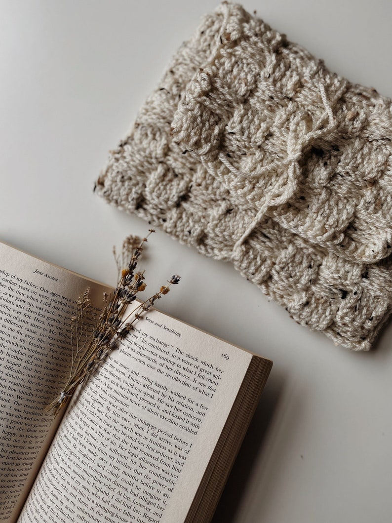 Handmade Neutral Crochet Woven Book Cover Etsy