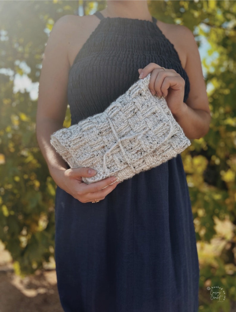Handmade Neutral Crochet Woven Book Cover Etsy