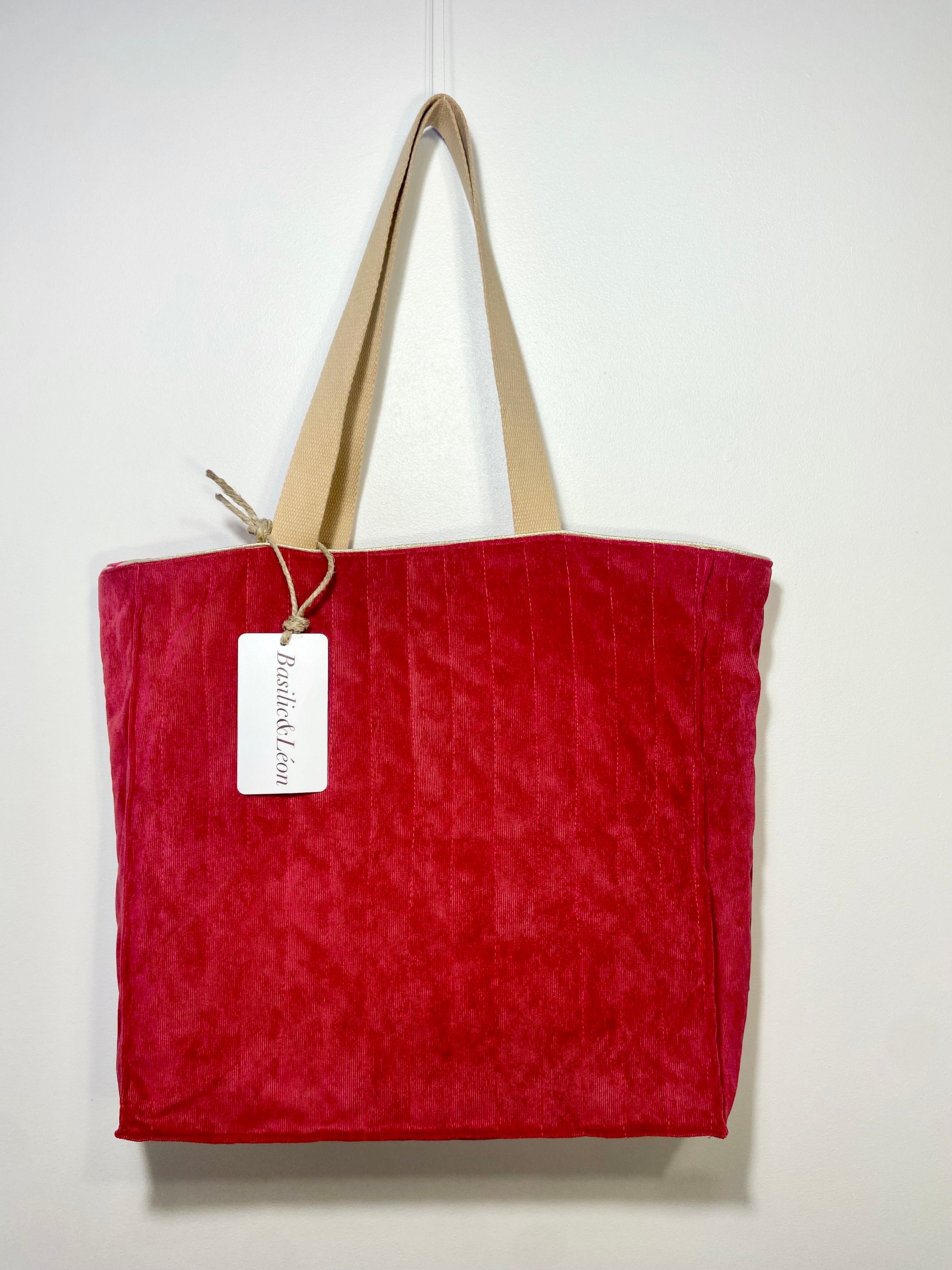 Red velvet tote bag hotsell