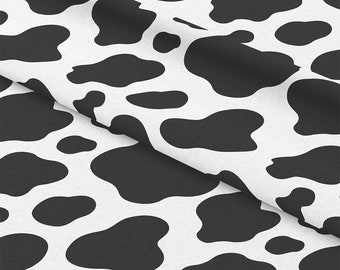 Cows cotton jersey fabric milk jersey fabric cow fabric dairy farm cotton jersey fabric black and white monochrome jersey black jersey