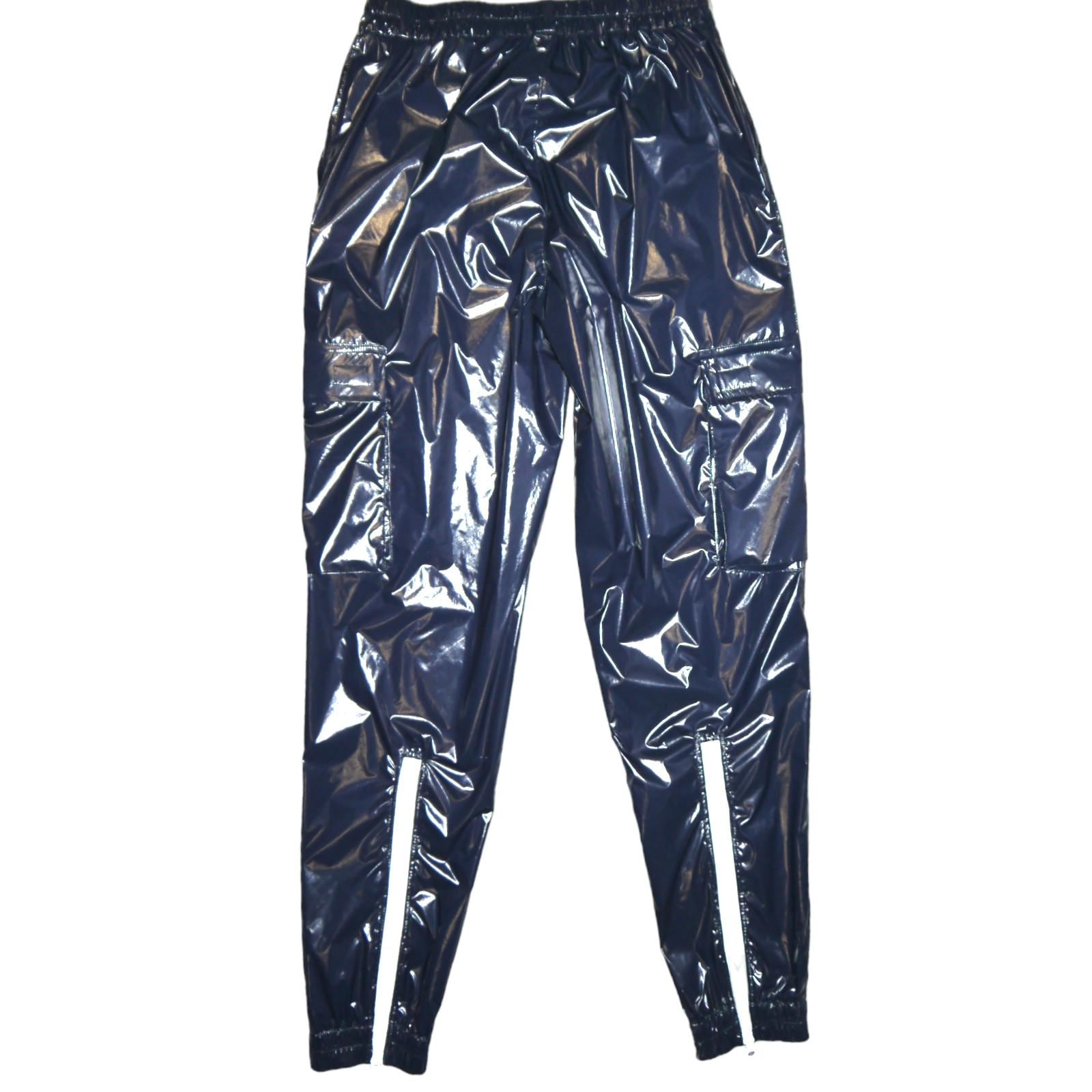 ★GAKKAI UNIONS★ Sparkle Nylon Line Pants Shiny Nylon Pants JGZKA and T-shirt KRZK PVC Shiny Nylon