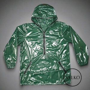 Glanznylon LACK PVC Wetlook shiny nylon Jacket  Jacke EXDK Regenjacke  ohne Futter