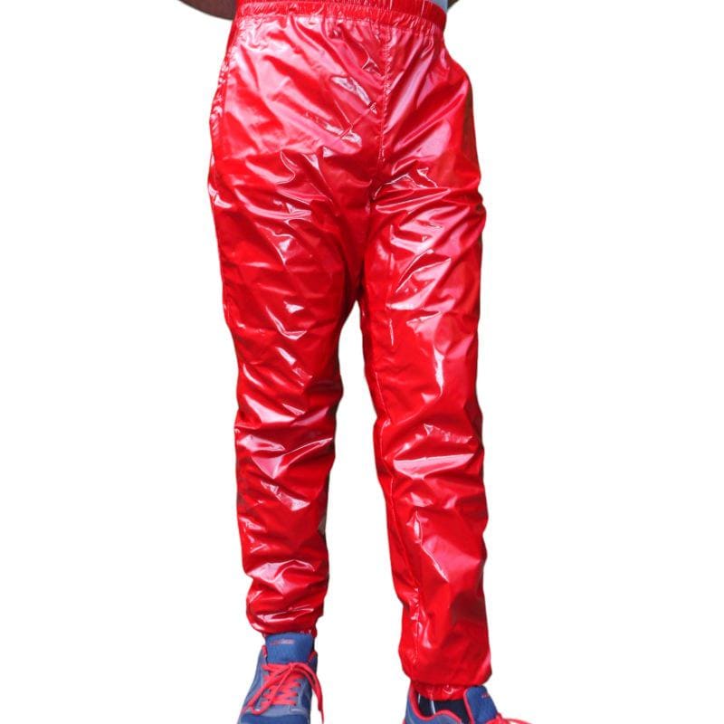 Glossy Nylon LACK PVC Wetlook Shiny Nylon Pants Rain Pants
