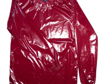 Glossy nylon LACK PVC wetlook shiny nylon shirt DL without lining