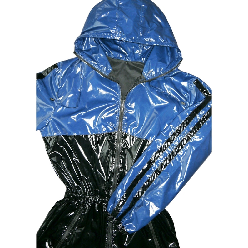 Shiny Nylon LACK PVC Wetlook Shiny Nylon Rain Overalls Rain Overall