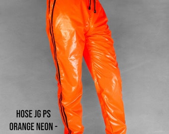 Pantalon en nylon brillant wetlook brillant pantalon de pluie pantalon de jogging JGPS avec doublure