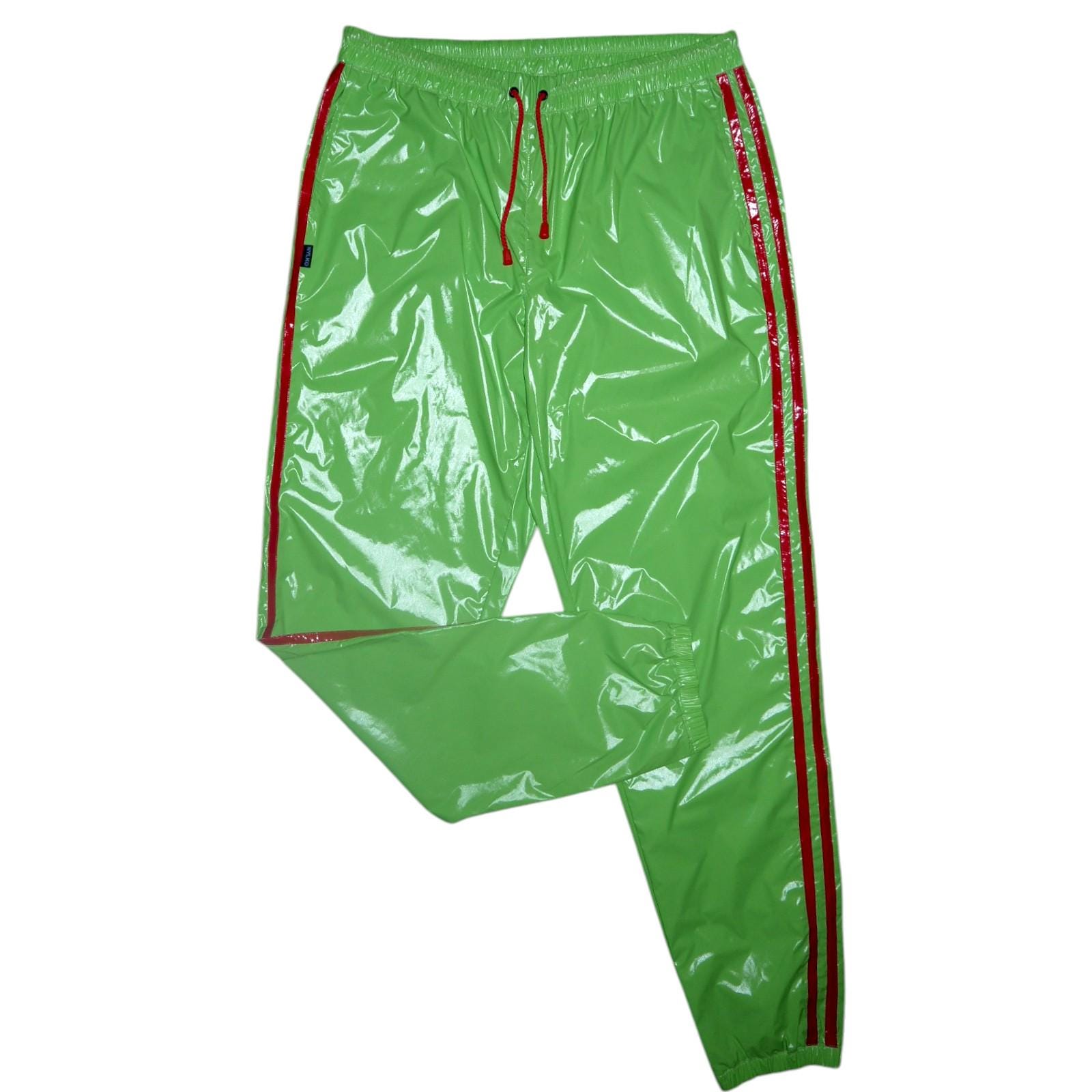 Glossy Nylon LACK PVC Wetlook Shiny Nylon Pants Rain Pants