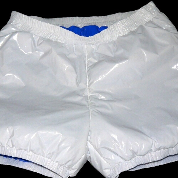 Shiny nylon Shorts with Padding 6 mm  GM Sprinter Glanznylon LACK PVC Wetlook shiny nylon  6 mm Wattierung