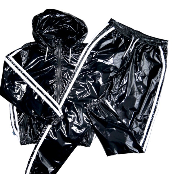 Nylko Glanznylon Lack  PVC shiny nylon Hose JGG PS Pants Hose  Pants and jacket ps  Jacke ps   trousers ohne Futter