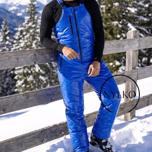 Shiny nylon Nylko shiny nylon LACK PVC trousers 1P pants ski trousers snow trousers ski bibs trousers 6 mm