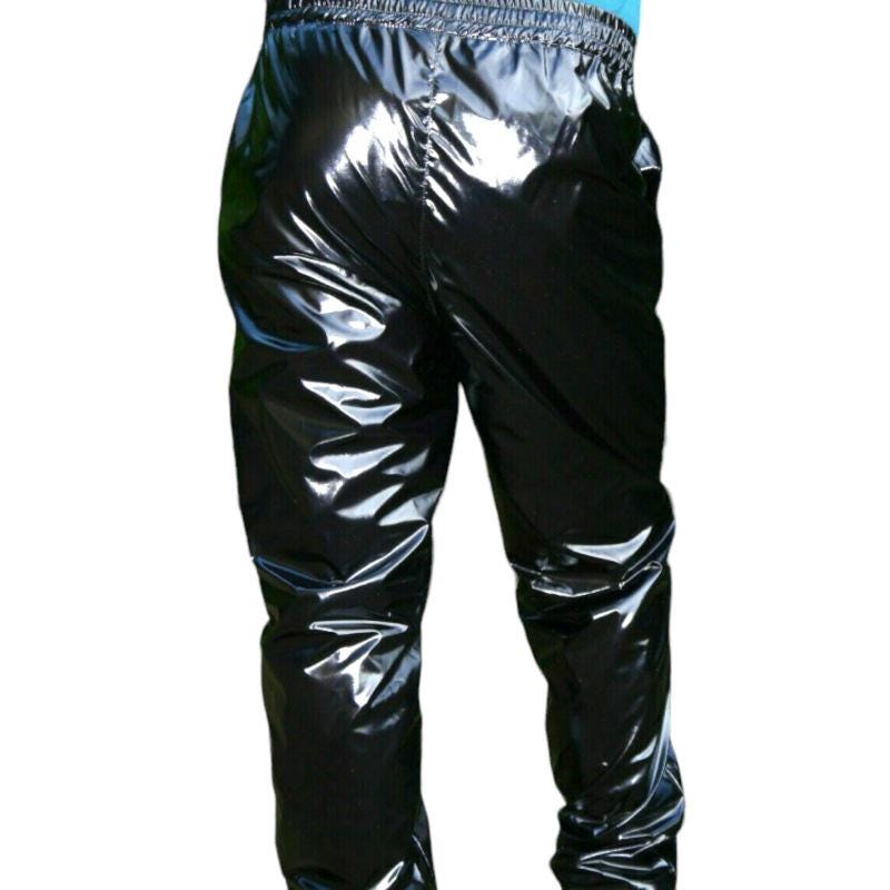 Shiny Nylon Patent Leather PVC Wetlook Shiny Nylon Pants | Unisex