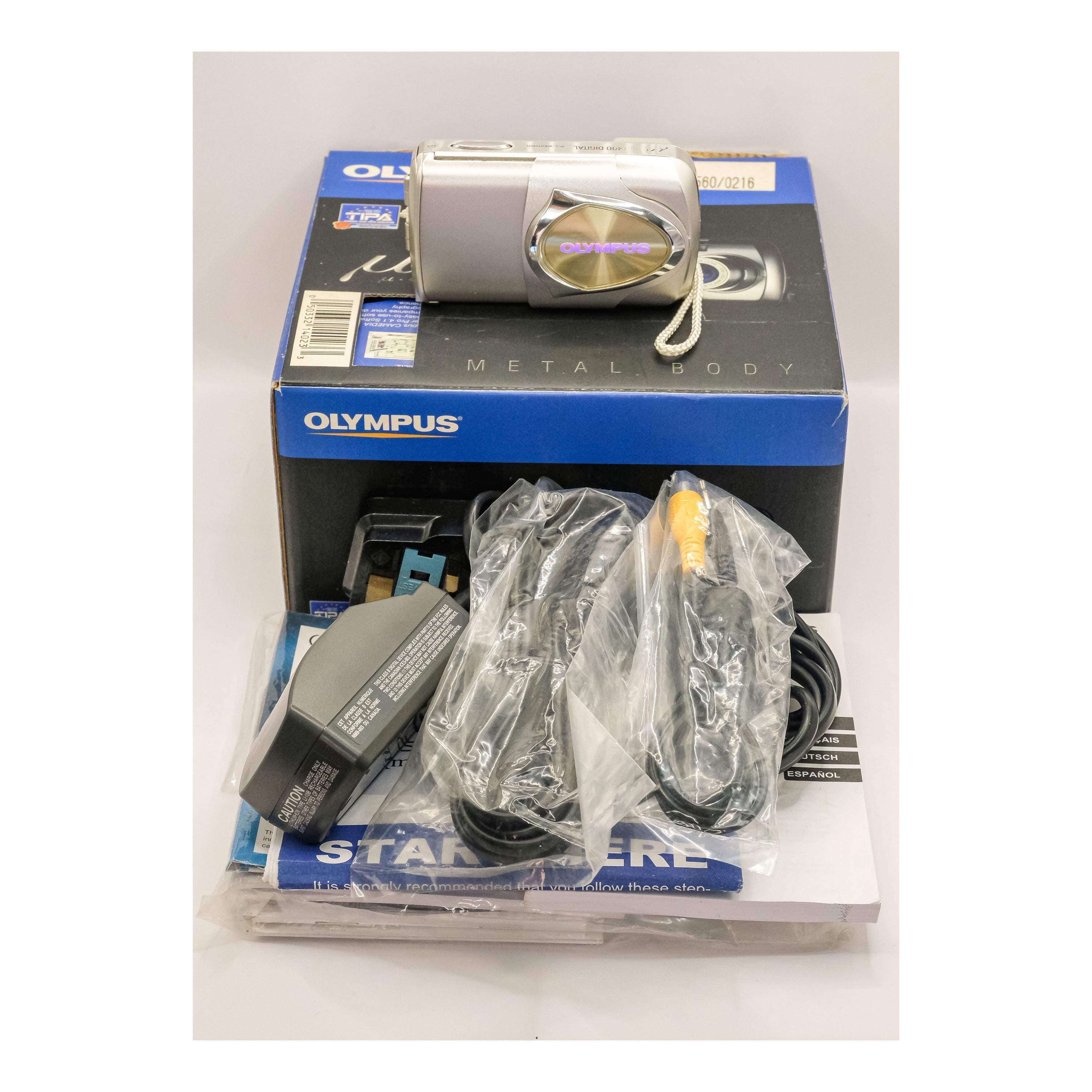 Y2K Olympus MJU 400 μ-30 Digital Point and Shoot Camera. Boxed