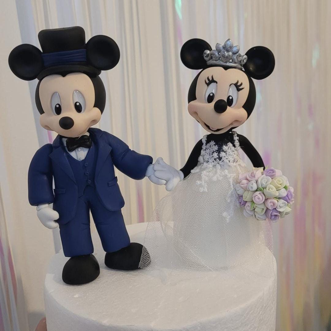 Cake toppers mickey and minnie wedding - Etsy 日本