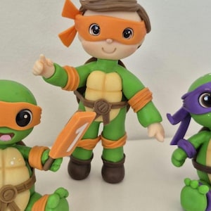 Child Ninja Costume Cake Topper | Inedible | Keepsake | Handmade with Plastic Free, Non-toxic Cold Porcelain | Custom Cake Topper Figure