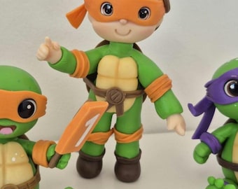 Child Ninja Costume Cake Topper | Inedible | Keepsake | Handmade with Plastic Free, Non-toxic Cold Porcelain | Custom Cake Topper Figure