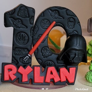 Inspired Star Birthday Candle Cake Topper with name | Doesn&#39;t Melt | Plastic Free | Keepsake | Handmade | Non-toxic Cold Porcelain
