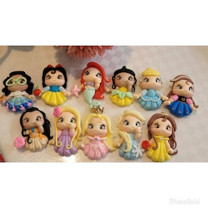 Princess flatback | DIY | Plastic free | Embelishment | Bow centers , clay dolls , hairbows ,  centerpiece, polymer clay, clay | Handmade