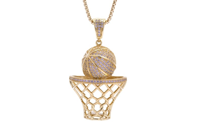 Gold basketball hotsell chain