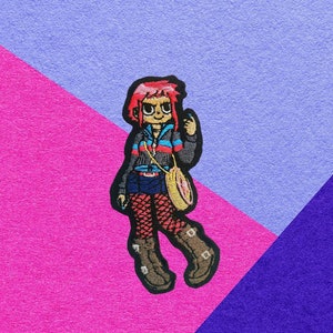 Videogame cartoons geborduurde patch Scott Pilgrim/Ramona Flowers