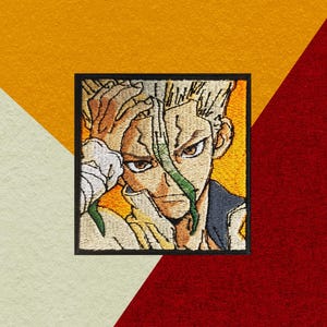 Anime Character Dr.Stone Inspired - Embroidered Patch - Japanese - Iron On