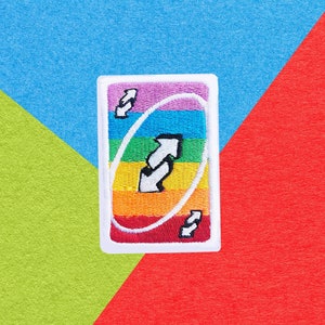 Patch brodé Uno Card Game - Broderie arc-en-ciel LGBT Pride