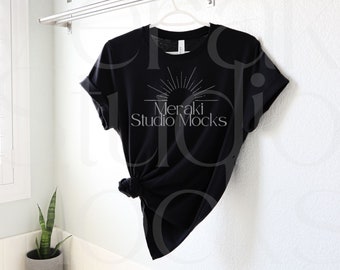 Bella Canvas 3001 Black T-Shirt Mockup, Modern Alternative Fashion (Digital Download)