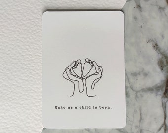 Unto us a child is born - Card