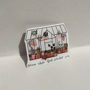 Bloei waar God je heeft geplant - Sticker