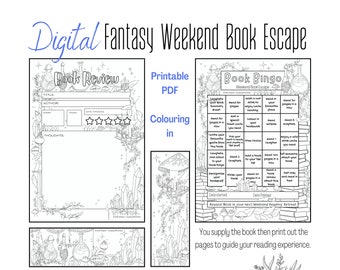 Printable Weekend Book Escape - Book date - Printable Book Experience