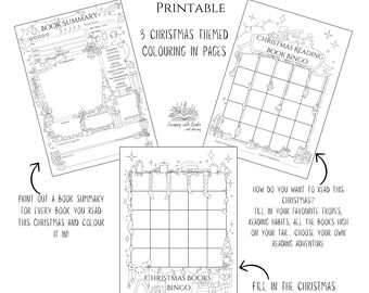 Christmas Reading Printable - 3 page PDF - Colouring in
