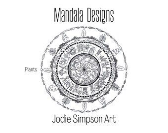 Plant Mandala Colouring Sheet - Printable PDF