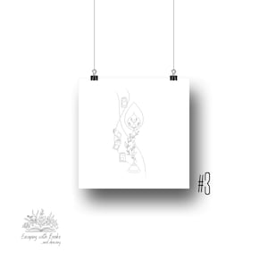 Book Tattoo Design 3 - Fantasy - Line art