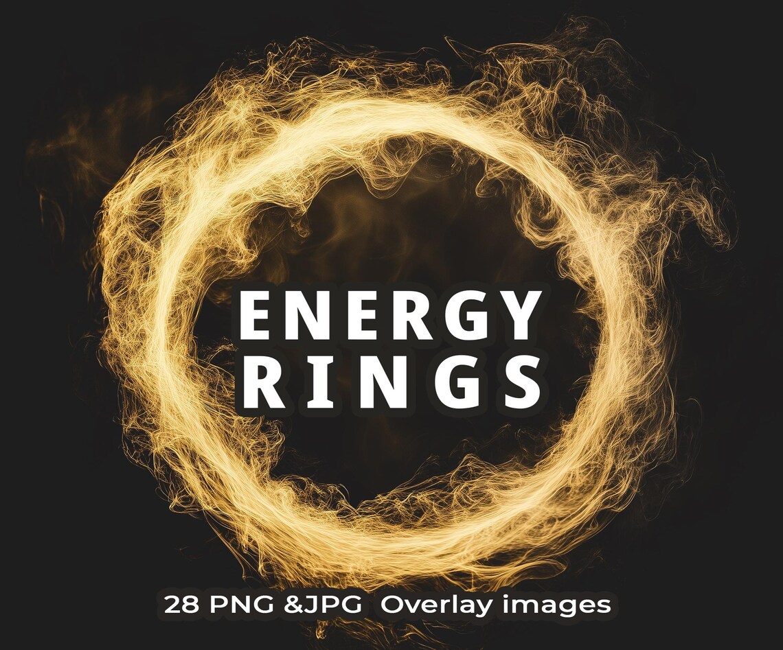 Energy Rings Overlays: Light Effects, PNG & JPG (digital Download) - Etsy